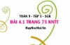 Bài 4.1 trang 73 Toán 9 tập 1 Kết nối tri thức